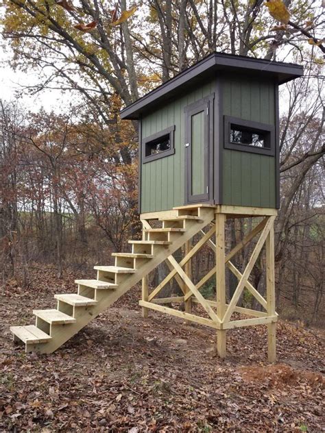 metal box deer stand plans|4x6 deer shooting house plans.